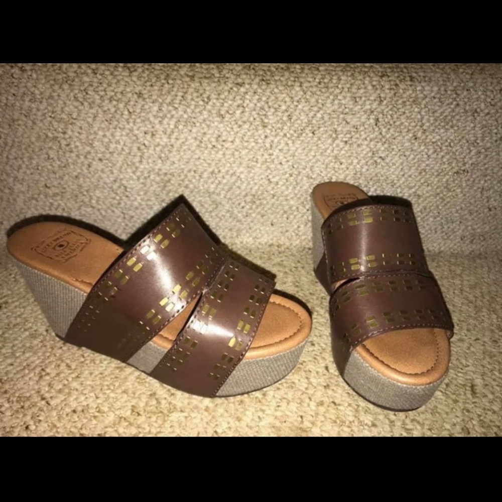 Lucky Brand Platform Mules, Size 8.5